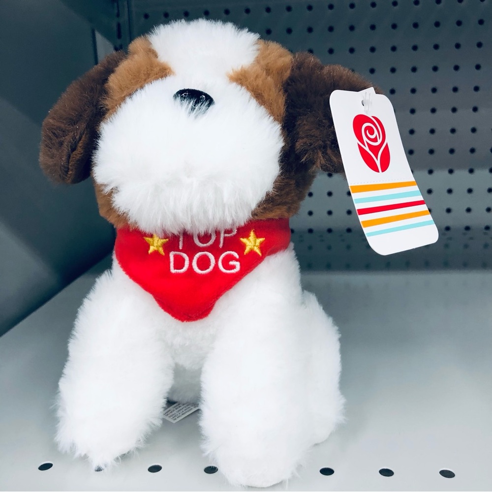 💥$7💥NEW AMERICAN GREETINGS Plush Toy Dog with Red Bandana Top Dog Kids Unisex